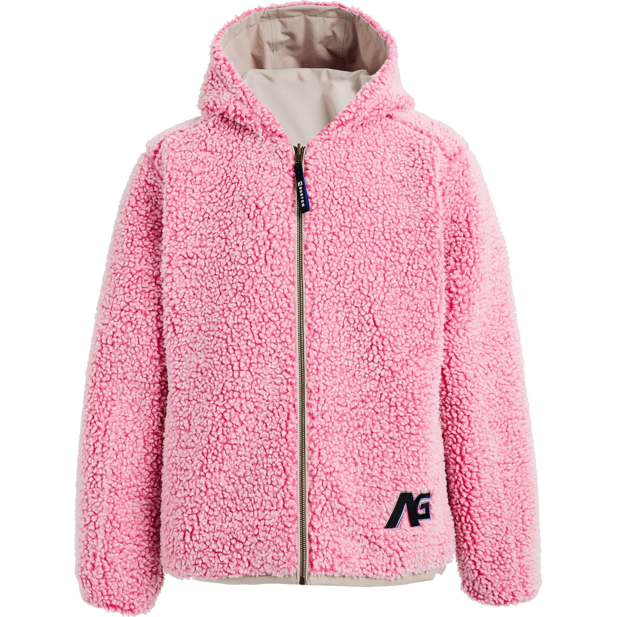 Burton AG Rev Sherpa Jacket Stone Grey Plush Pink 2026 Casual Jackets