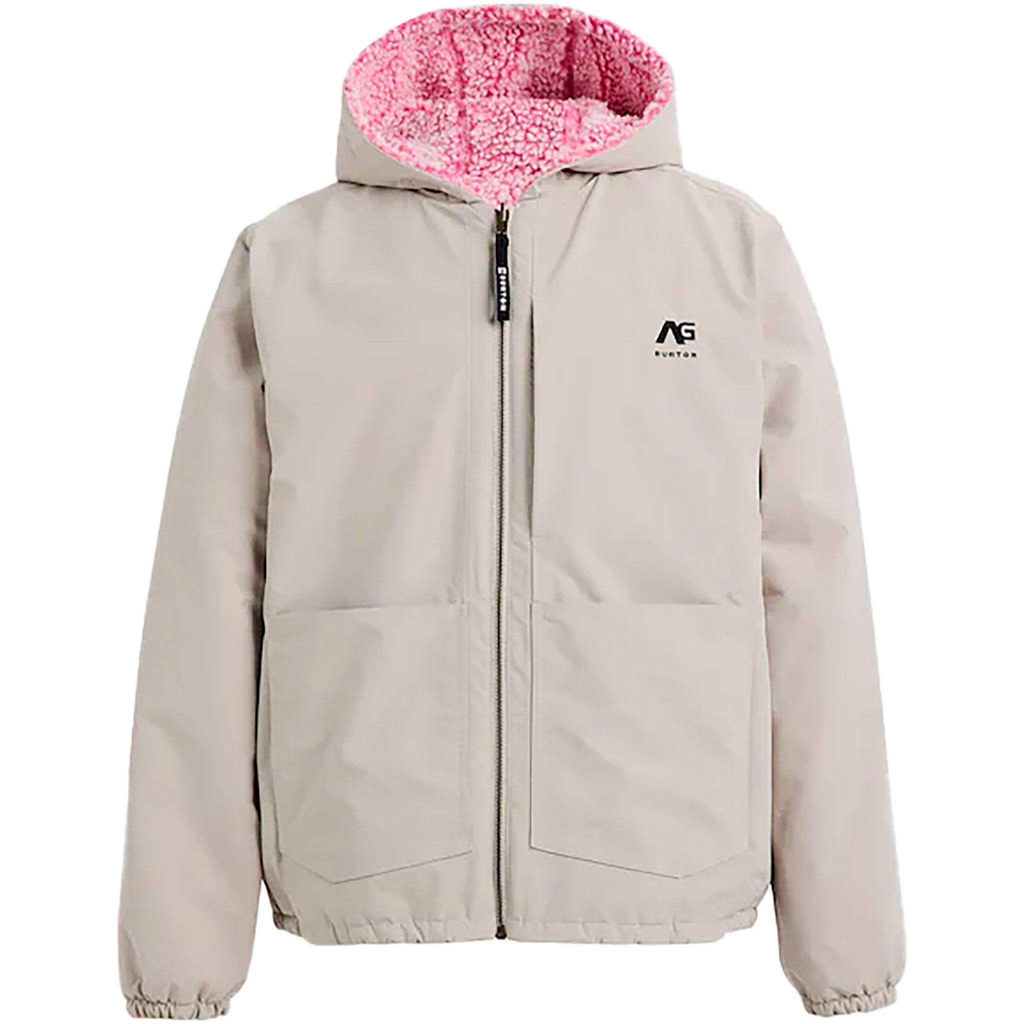 Burton AG Rev Sherpa Jacket Stone Grey Plush Pink 2026 Casual Jackets
