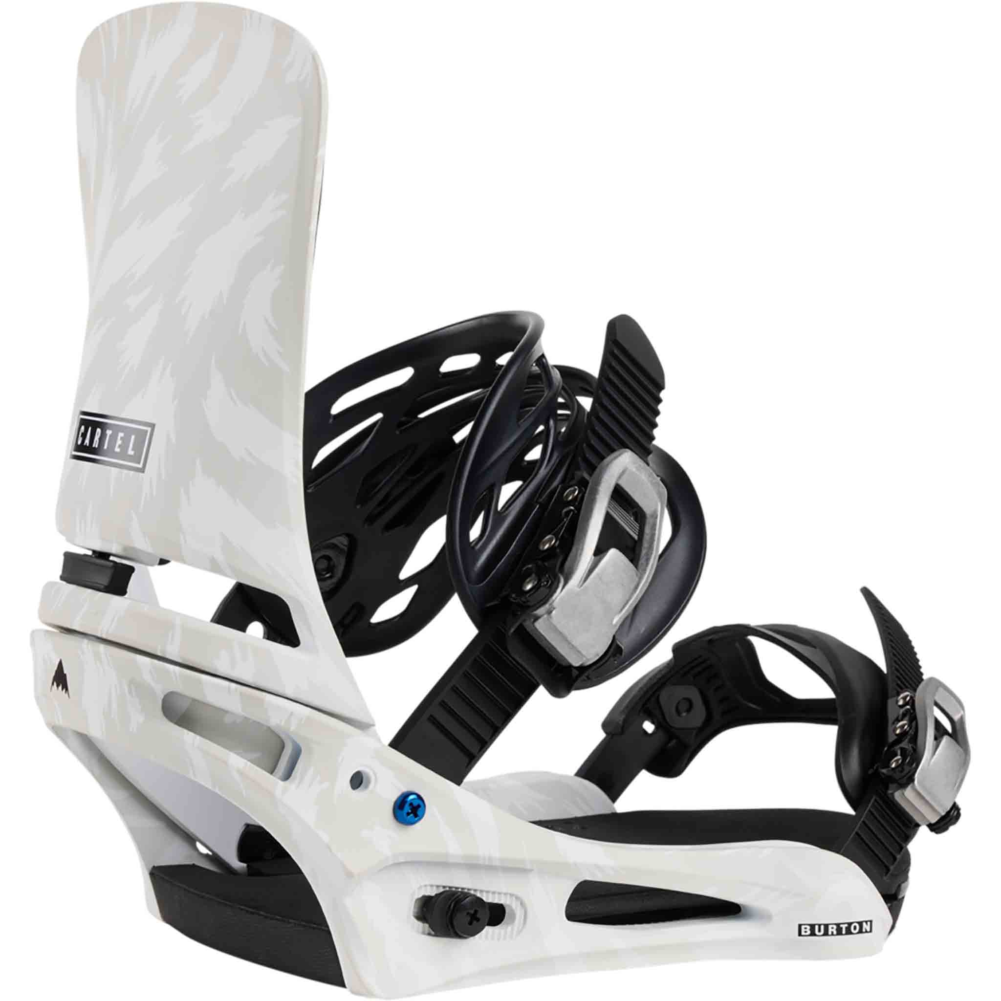 Burton Cartel Snowboard Binding Gray White 2025 Mens Bindings