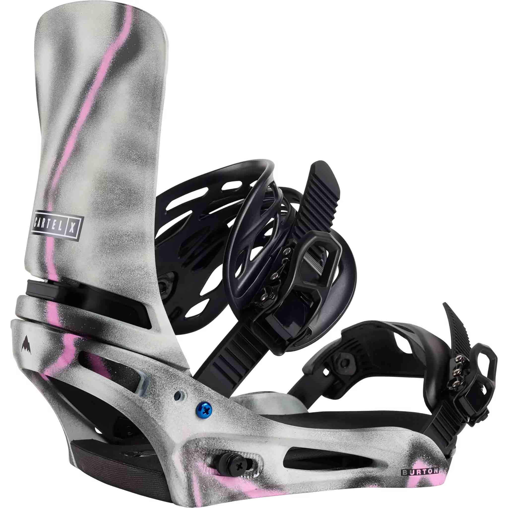 Burton Cartel X Snowboard Binding Gray Pink 2025 Mens Bindings