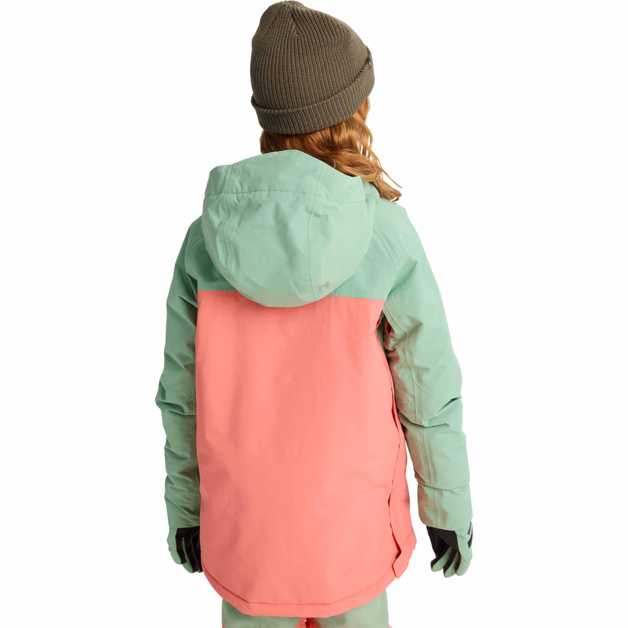 Burton Kids Frostner 2L Anorak Jacket Soft Sage Peach Echo 2026 Youth Jackets