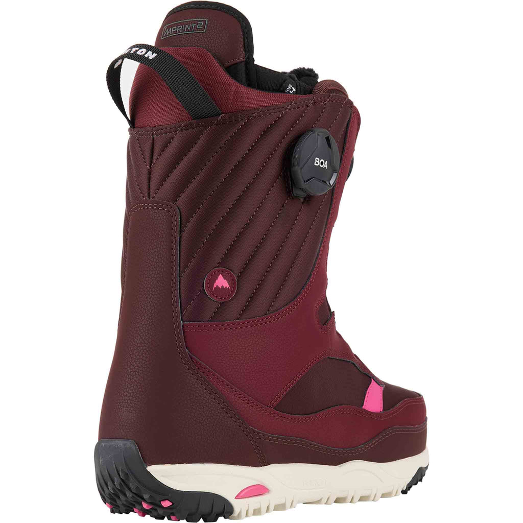 Burton Limelight BOA Snowboard Boot Almandine Stout White 2024 Women's Boots