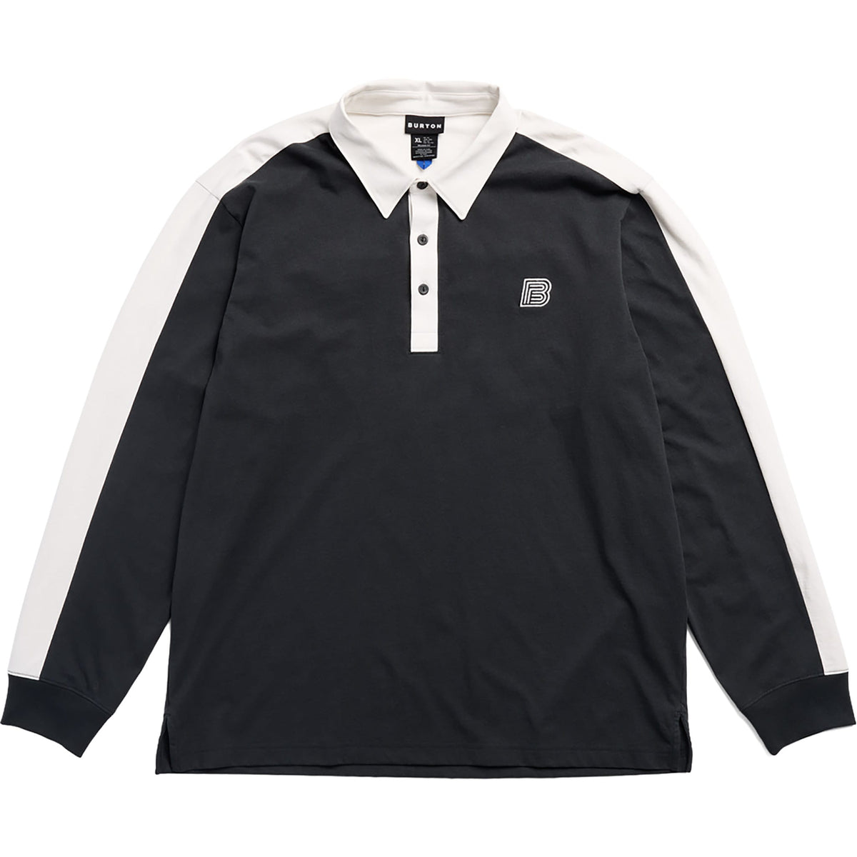 Burton Long Sleeve Rugby Shirt True Black Stout White 2027 T Shirt