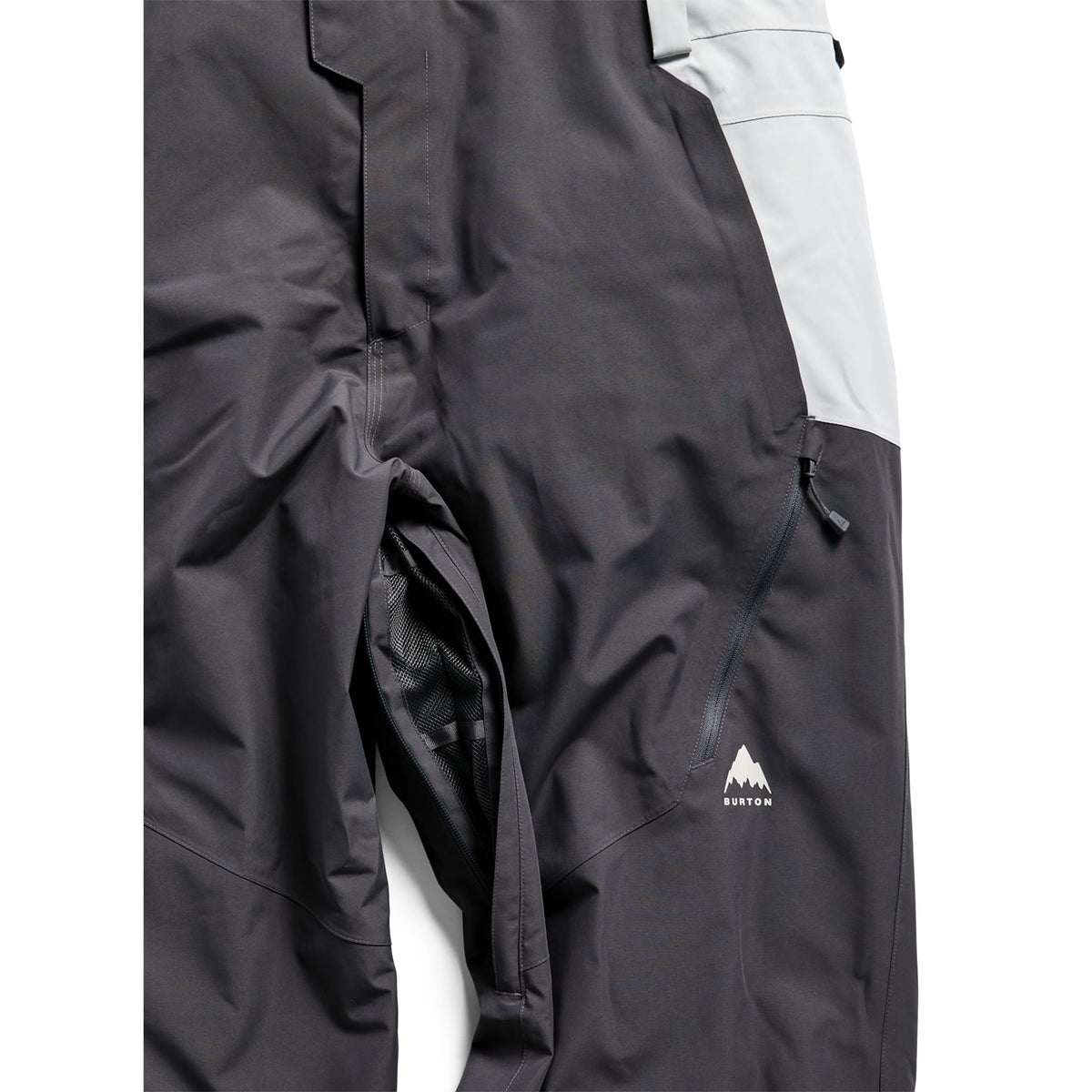 Burton Men's Reserve 2L Relaxed Bib Pants Gotham Grey Grey Cloud 2027 Mens Snowboard Pants