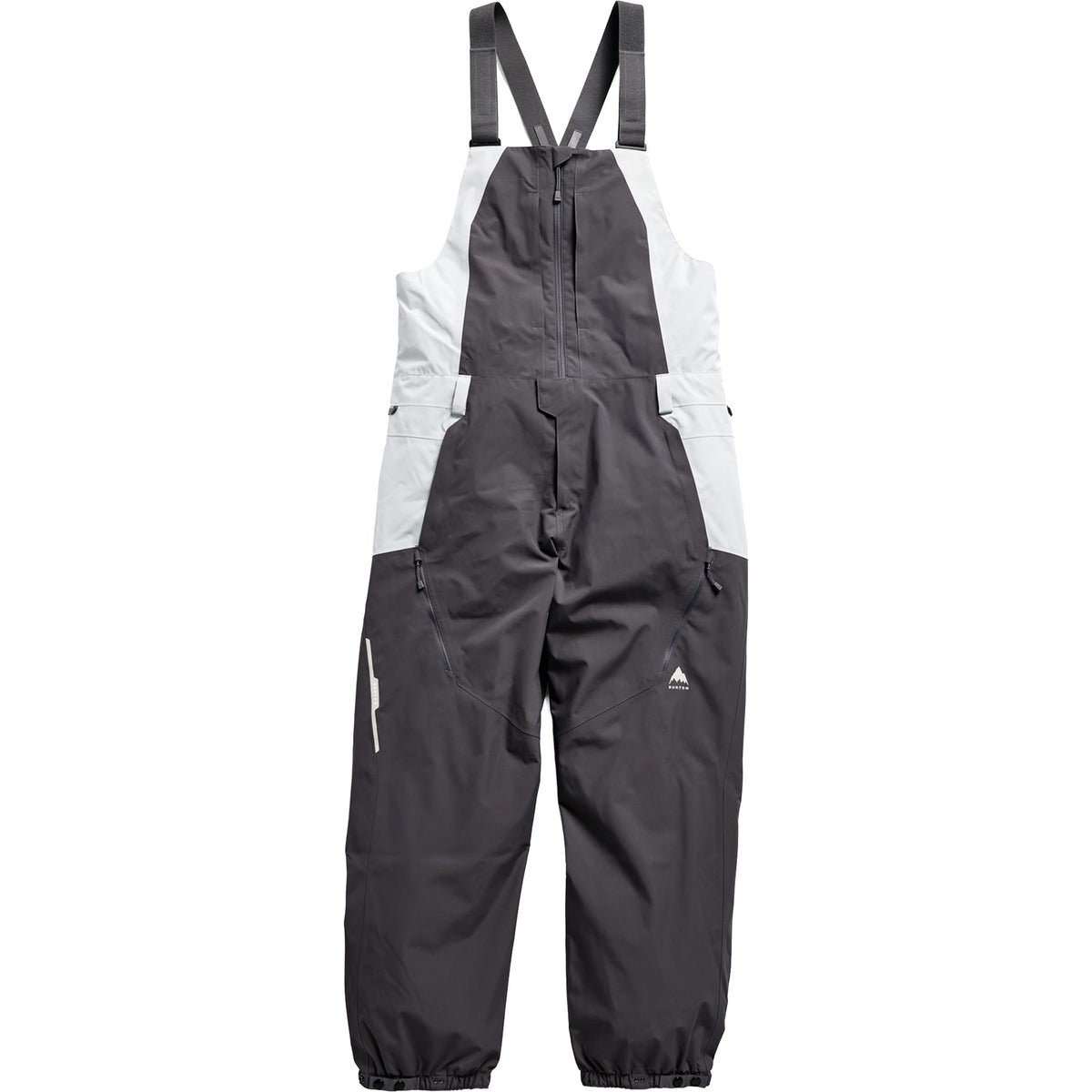 Burton Men's Reserve 2L Relaxed Bib Pants Gotham Grey Grey Cloud 2027 Mens Snowboard Pants