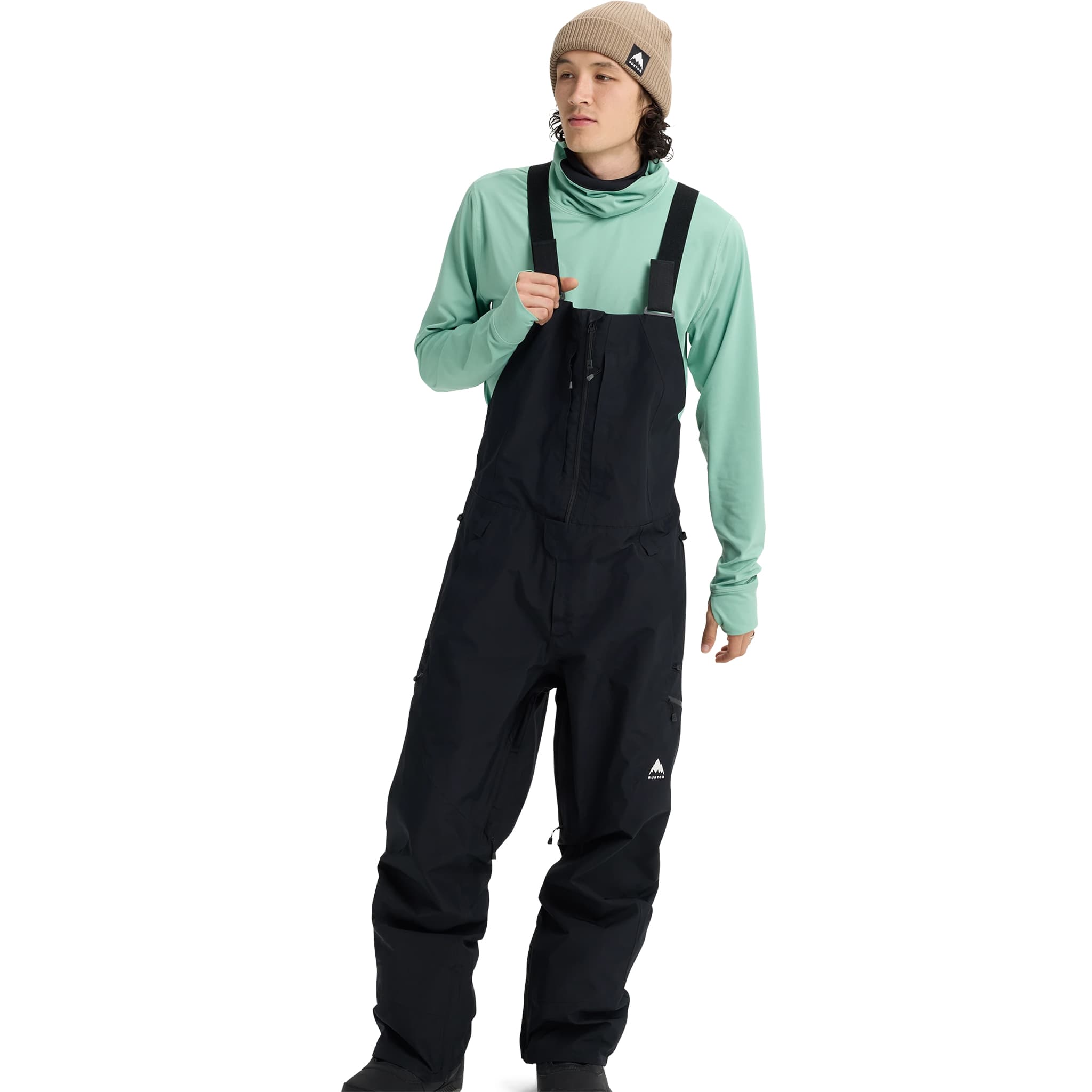 Burton Men's Reserve 2L Relaxed Bib Pants True Black 2027 Mens Snowboard Pants
