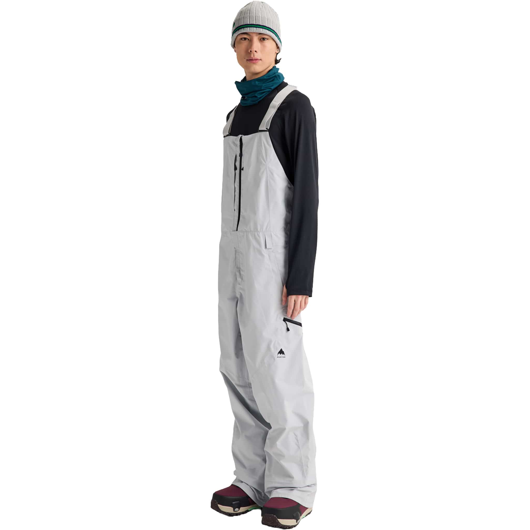 Burton Men's Reserve GORE-TEX 2L Bib Pants Gray Cloud 2027 Mens Snowboard Pants