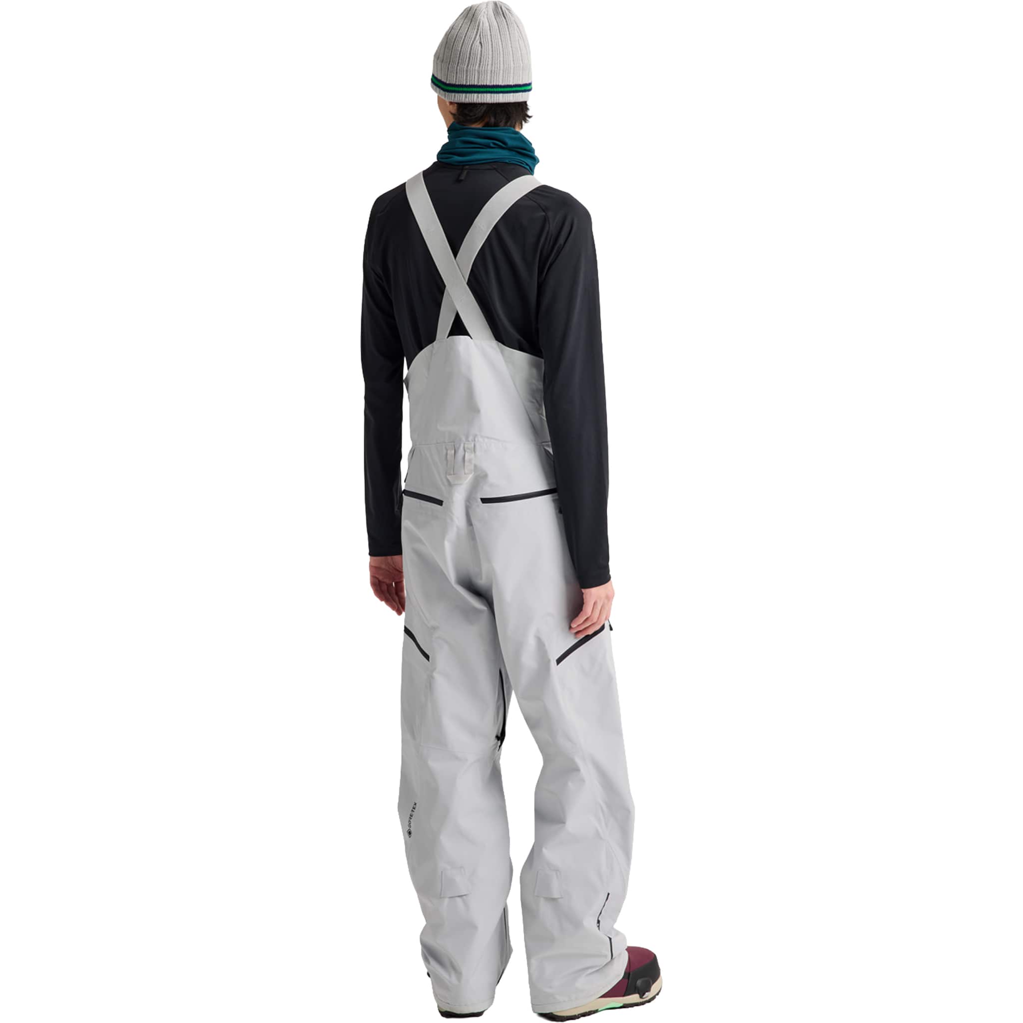 Burton Men's Reserve GORE-TEX 2L Bib Pants Gray Cloud 2027 Mens Snowboard Pants
