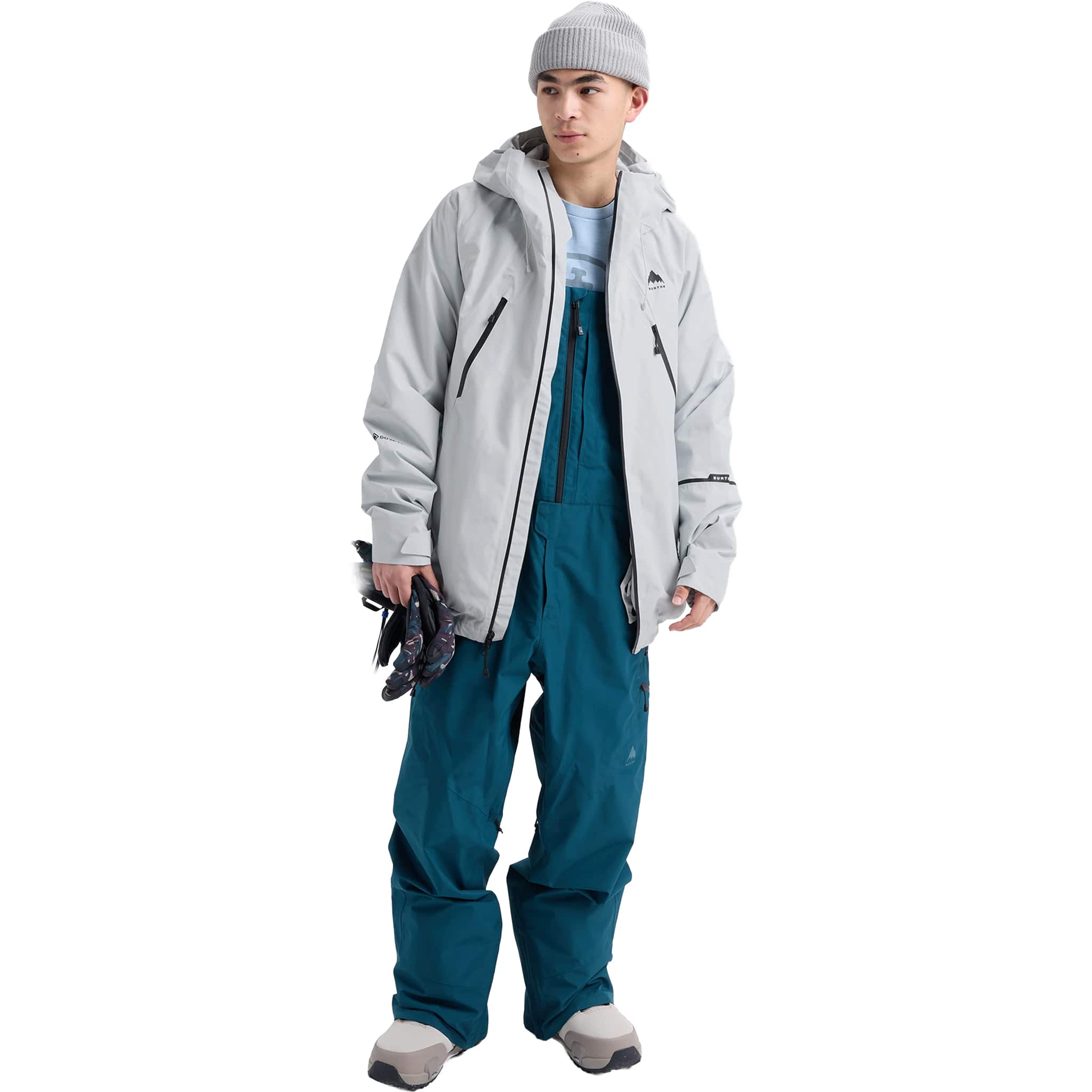 Burton Men's Reserve GORE-TEX 2L Insulated Jacket Gray Cloud 2027 Mens Snowboard Jackets