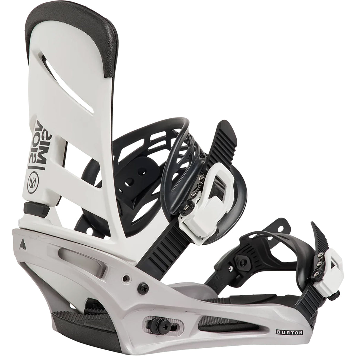Burton Mission Re:Flex Snowboard Binding White Silver 2027 Mens Snowboard Bindings