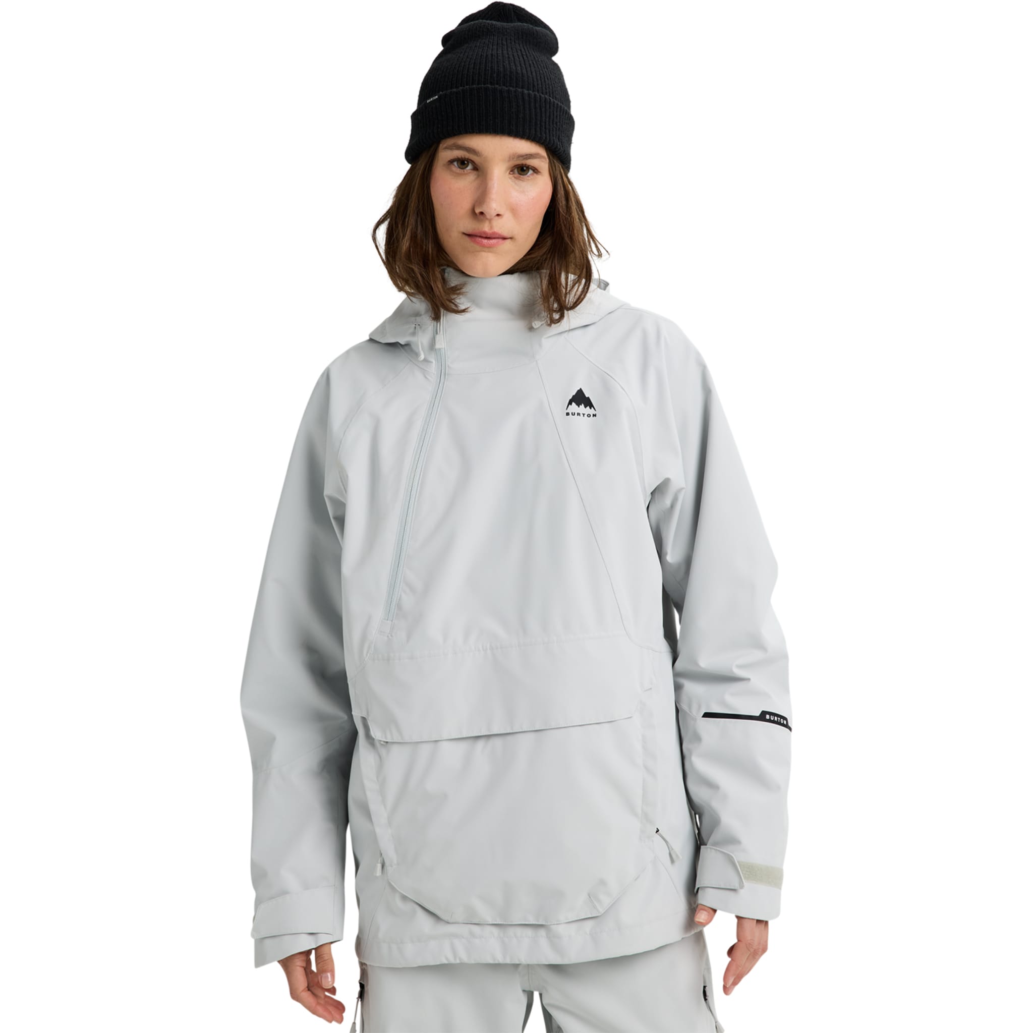 Burton Women's Reserve 2L Relaxed Anorak Gray Cloud 2027 Womens Snowboard Jackets