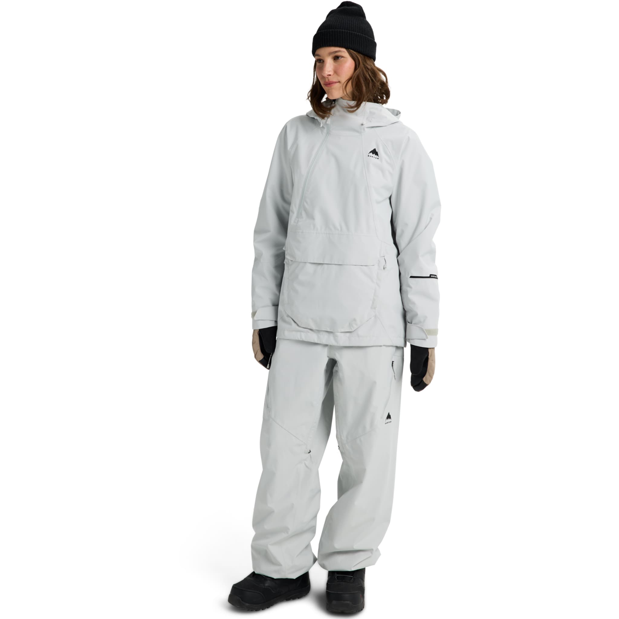 Burton Women's Reserve 2L Relaxed Anorak Gray Cloud 2027 Womens Snowboard Jackets