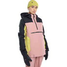 Burton Womens Gore Tex Pillowline Tru Black Powder Blush Sulpher 2024 Womens Snowboard Jacket