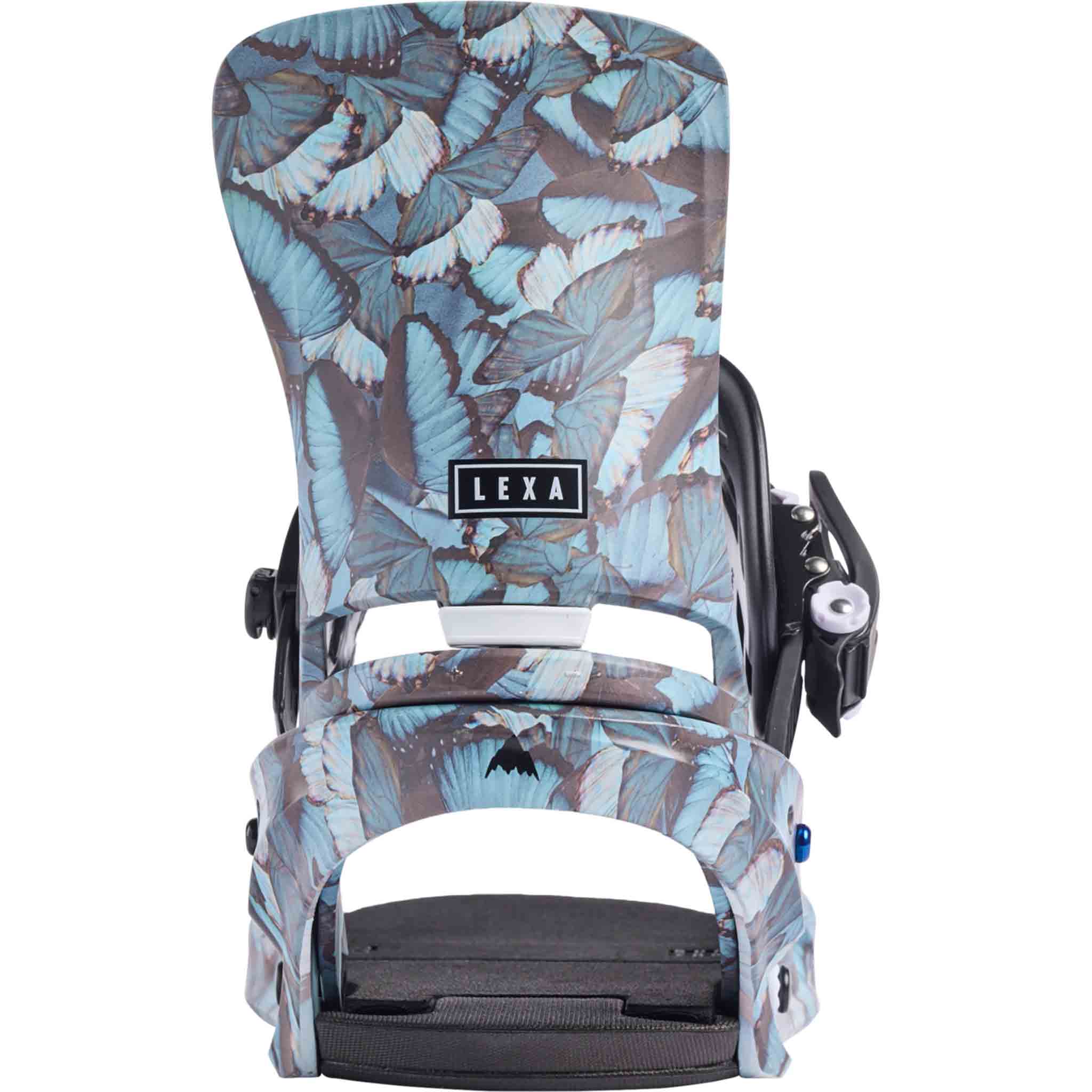 Burton Womens Lexa Snowboard Binding Blue Butterflies 2025 Women's Bindings