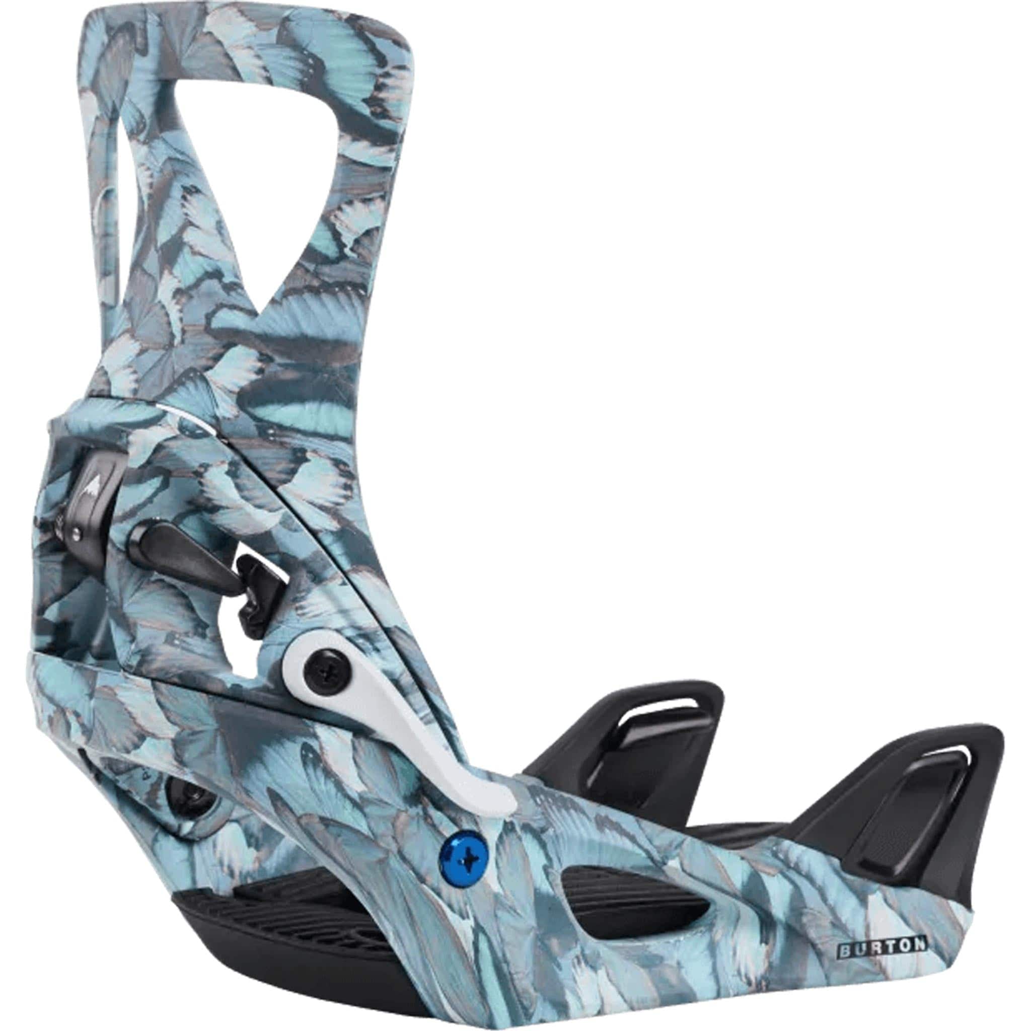 Burton Womens Step On Snowboard Binding Blue Butterflies 2025 Women's Bindings