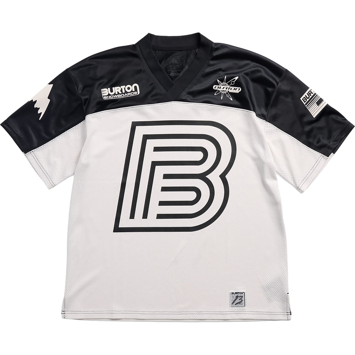 Burton Zeb Short Sleeve Jersey Shirt Stout White True Black 2027 T Shirt