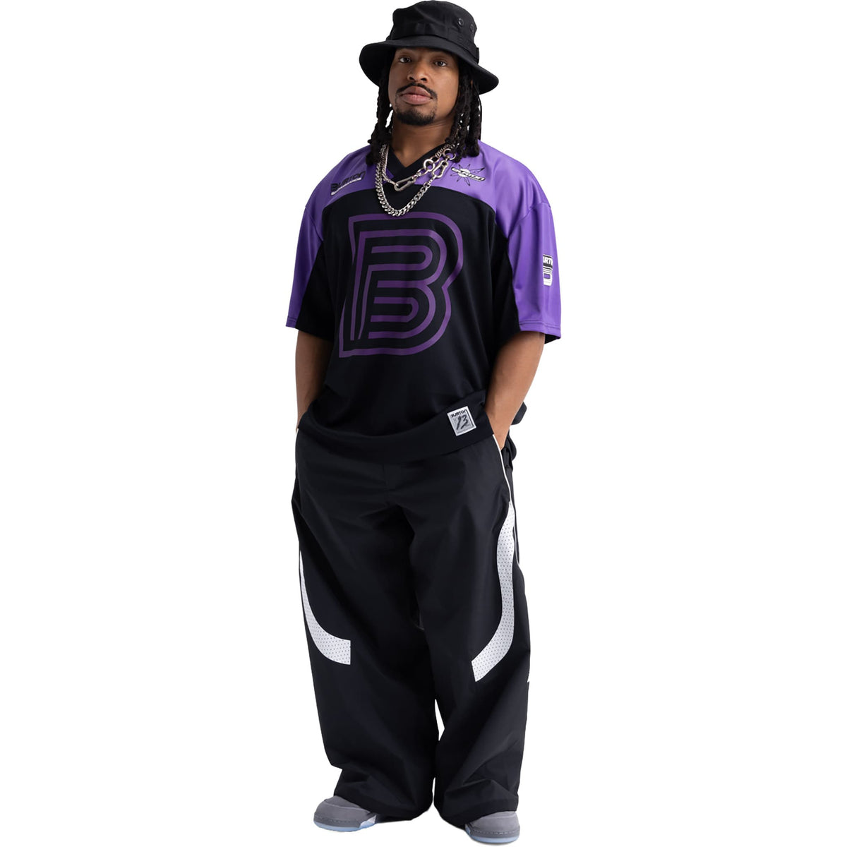 Burton Zeb Short Sleeve Jersey Shirt True Black Planet Purple 2027 T Shirt
