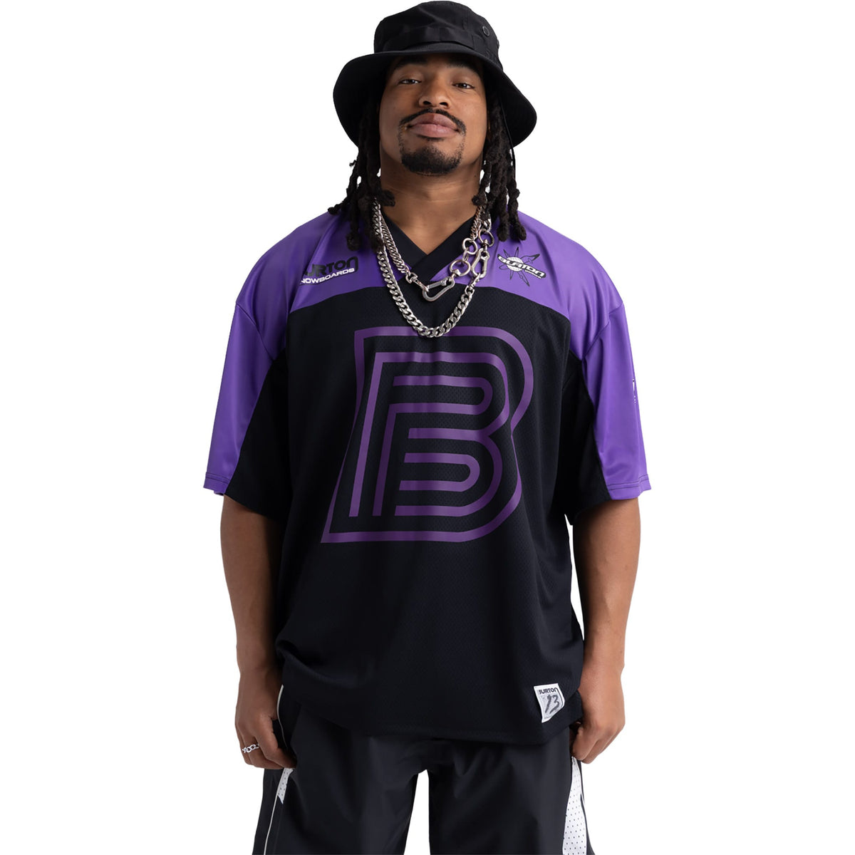 Burton Zeb Short Sleeve Jersey Shirt True Black Planet Purple 2027 T Shirt