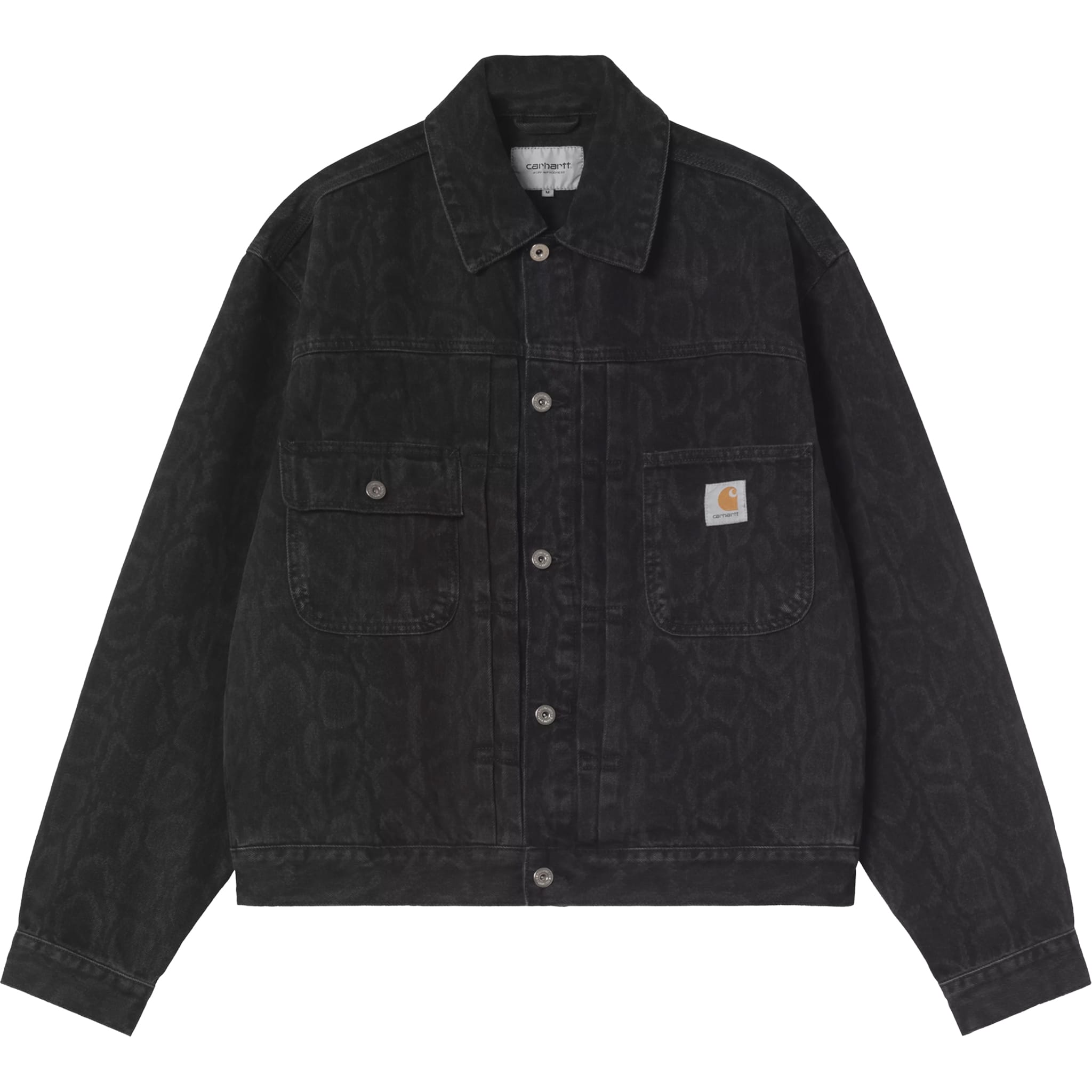 Carhartt WIP Belmar Jacket Snake Camo Black Heavy Stone Wash Casual Jackets