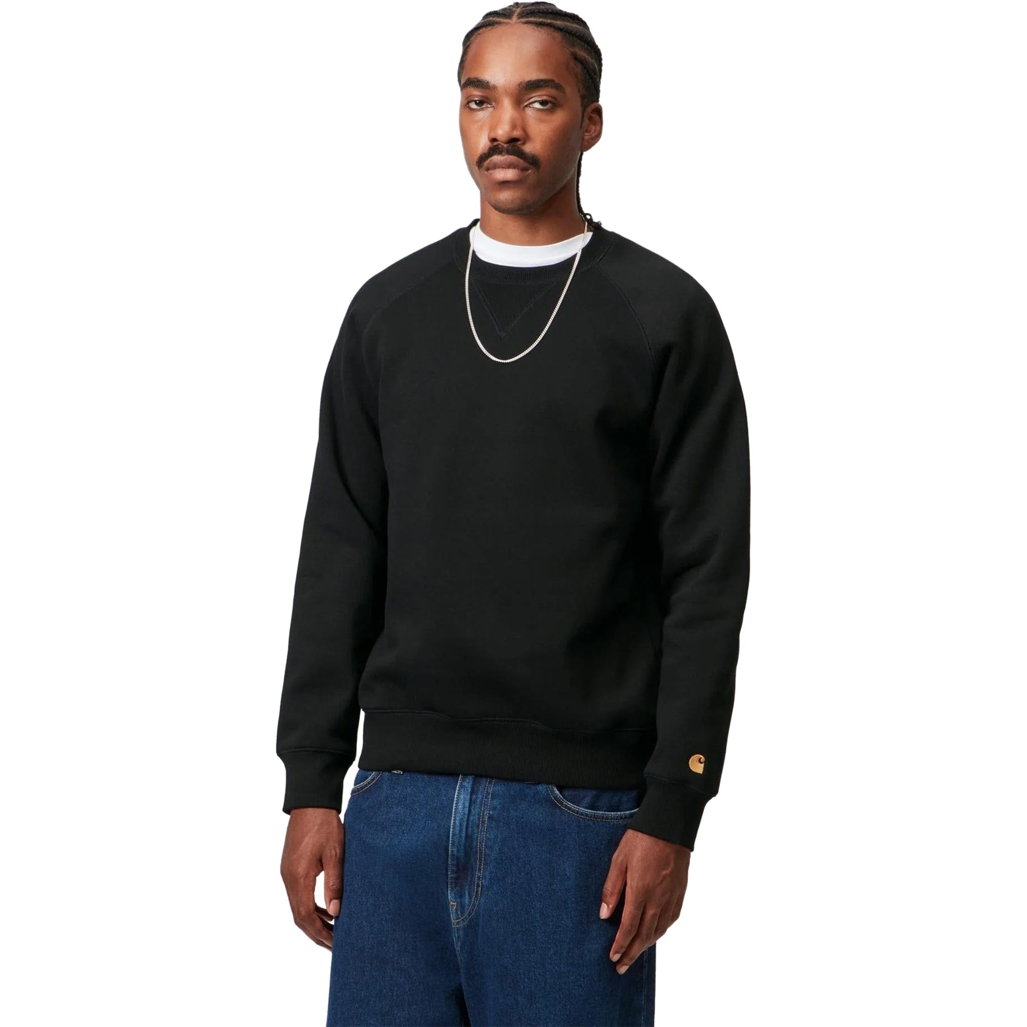 Carhartt WIP Chase Sweatshirt Black Gold Sweatshirts