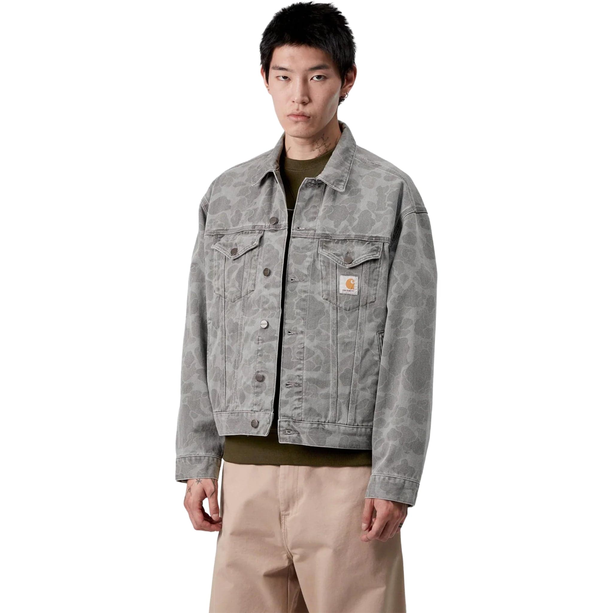 Carhartt WIP Duck Helston Jacket Black Camo - Sanction Skate And Snow
