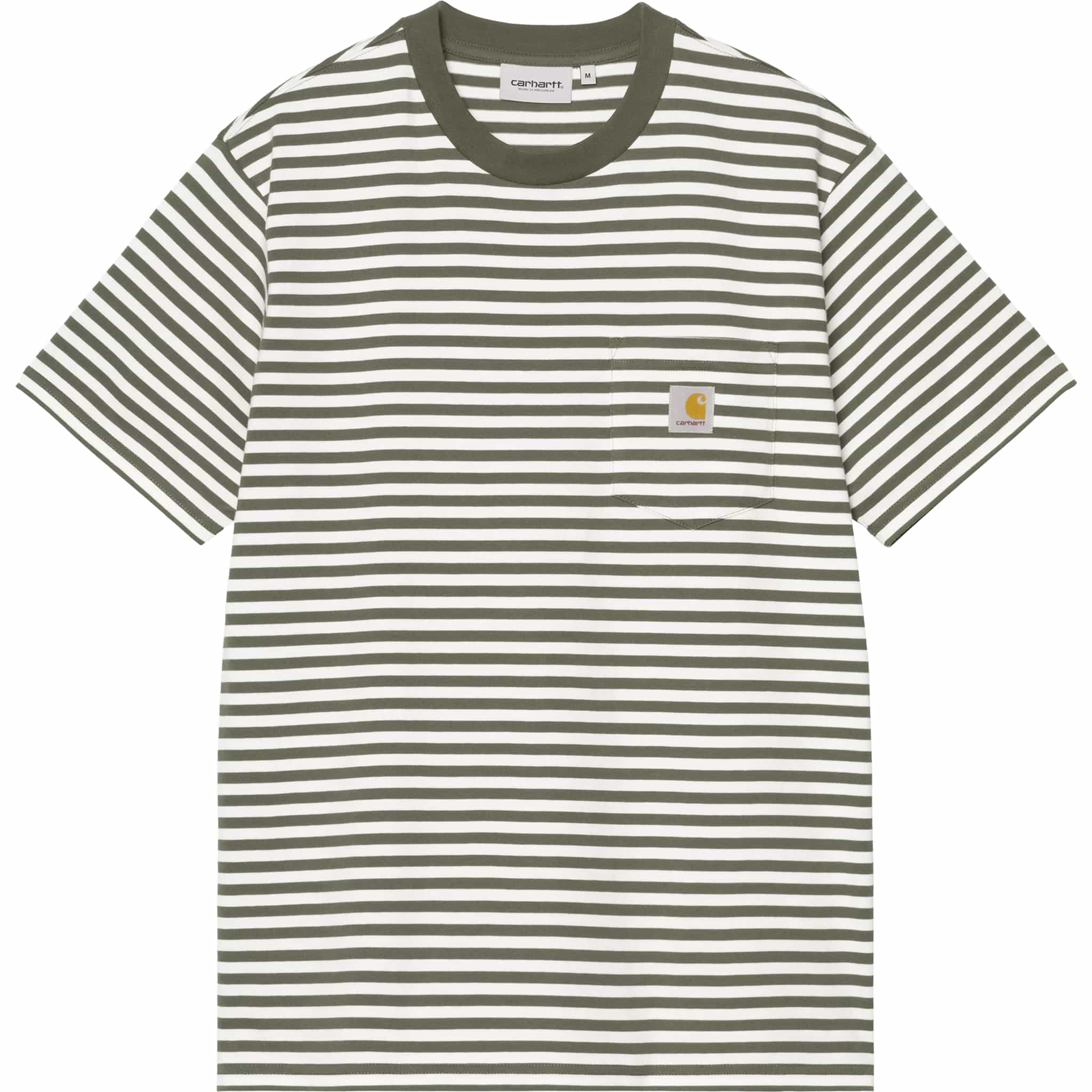 Carhartt WIP Ezra Pocket T-Shirt Ezra Stripe Leaf Wax T Shirt