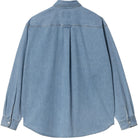 Carhartt WIP Lucas Long Sleev Shirt Blue Bleached Button Up