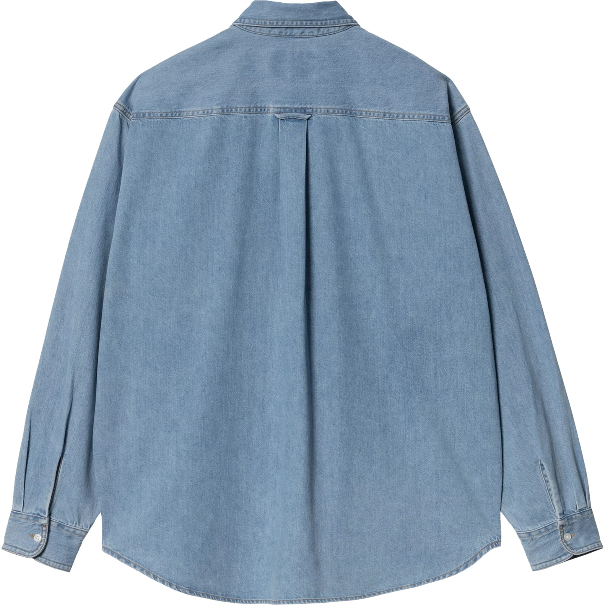 Carhartt WIP Lucas Long Sleev Shirt Blue Bleached Button Up
