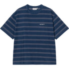Carhartt WIP Matti T-Shirt Matti Stripe Blue/Phlox Indigo Overdyed T Shirt