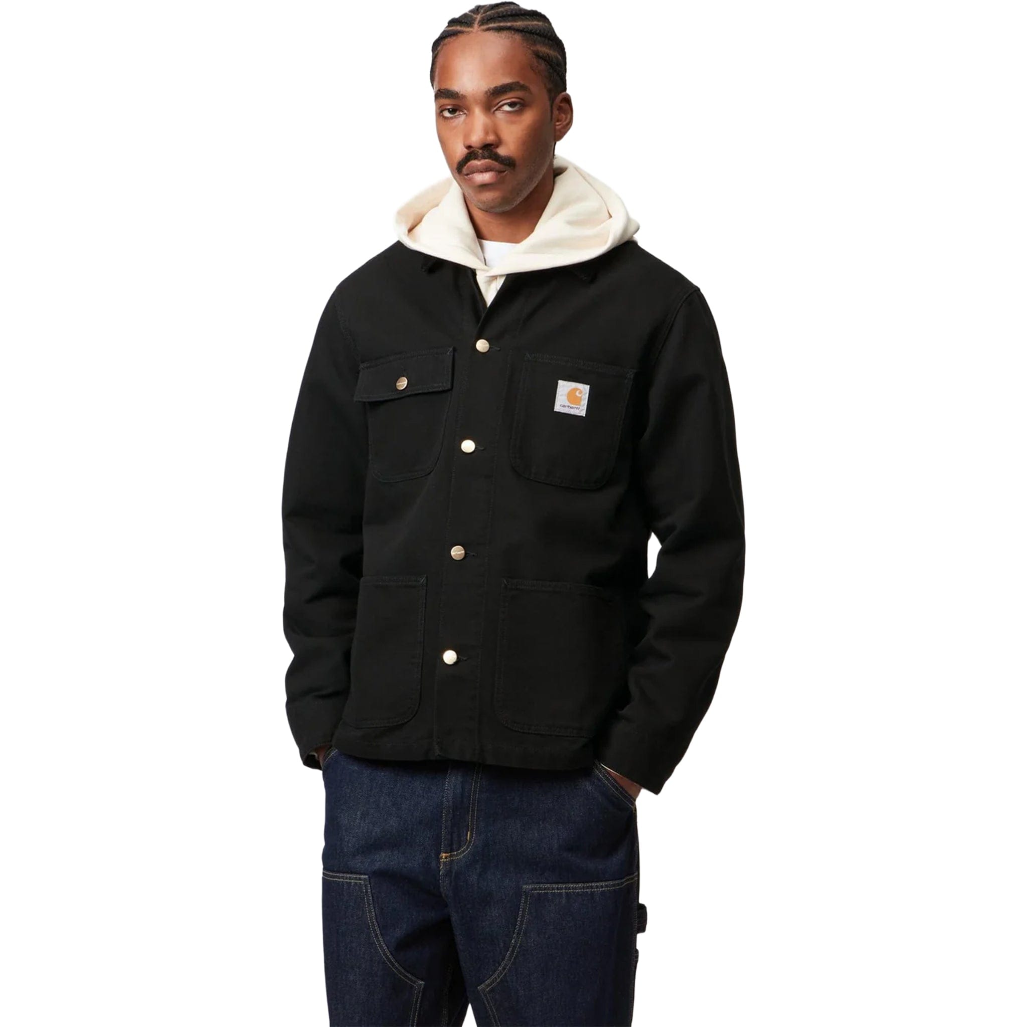 Carhartt WIP Michigan Coat Black Rinsed Casual Jackets