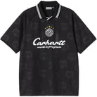 Carhartt WIP Terrace Football Shirt Heart Train Jacquard Black T Shirt