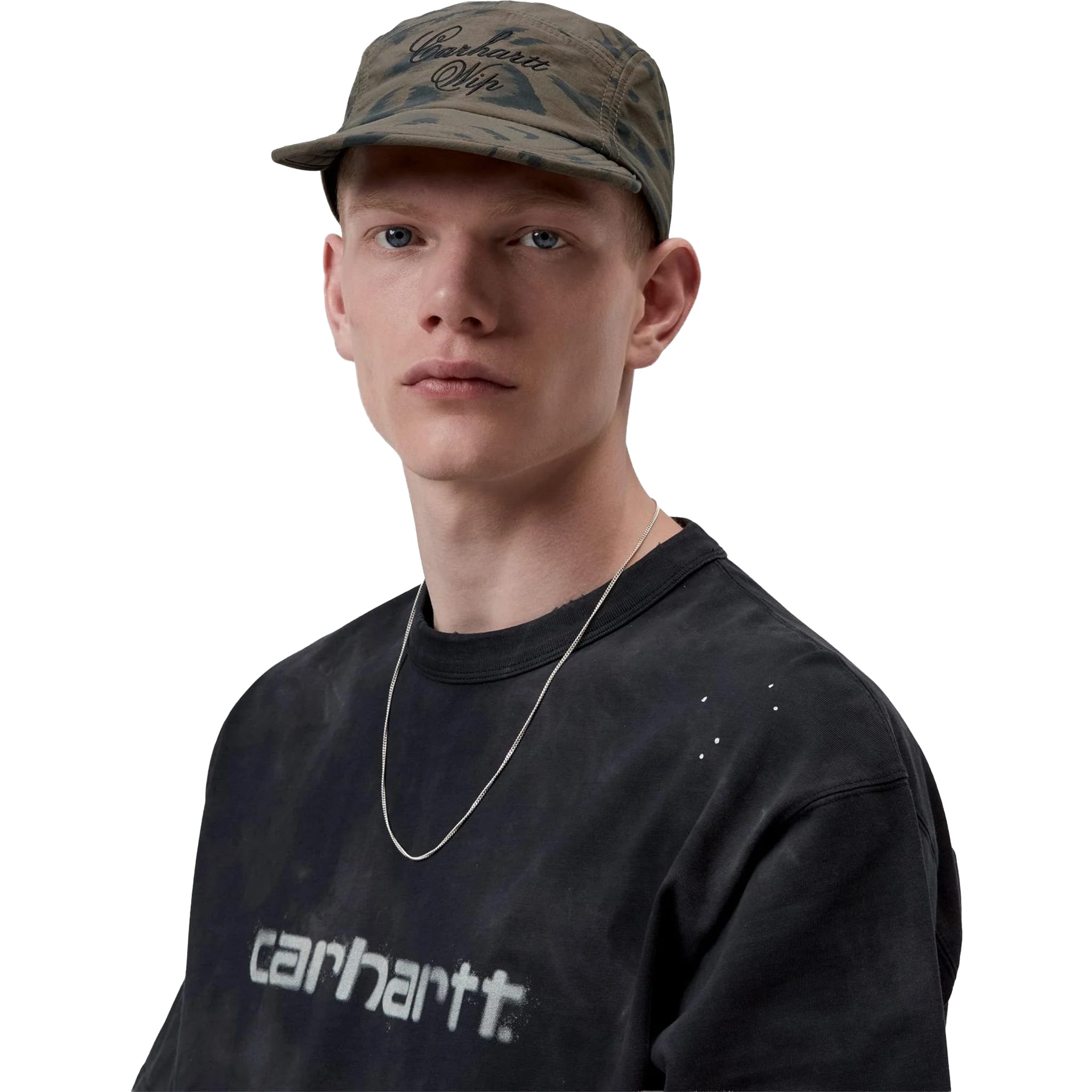 Carhartt WIP Travon Cap Cypress Black Duck Feather Print Hats
