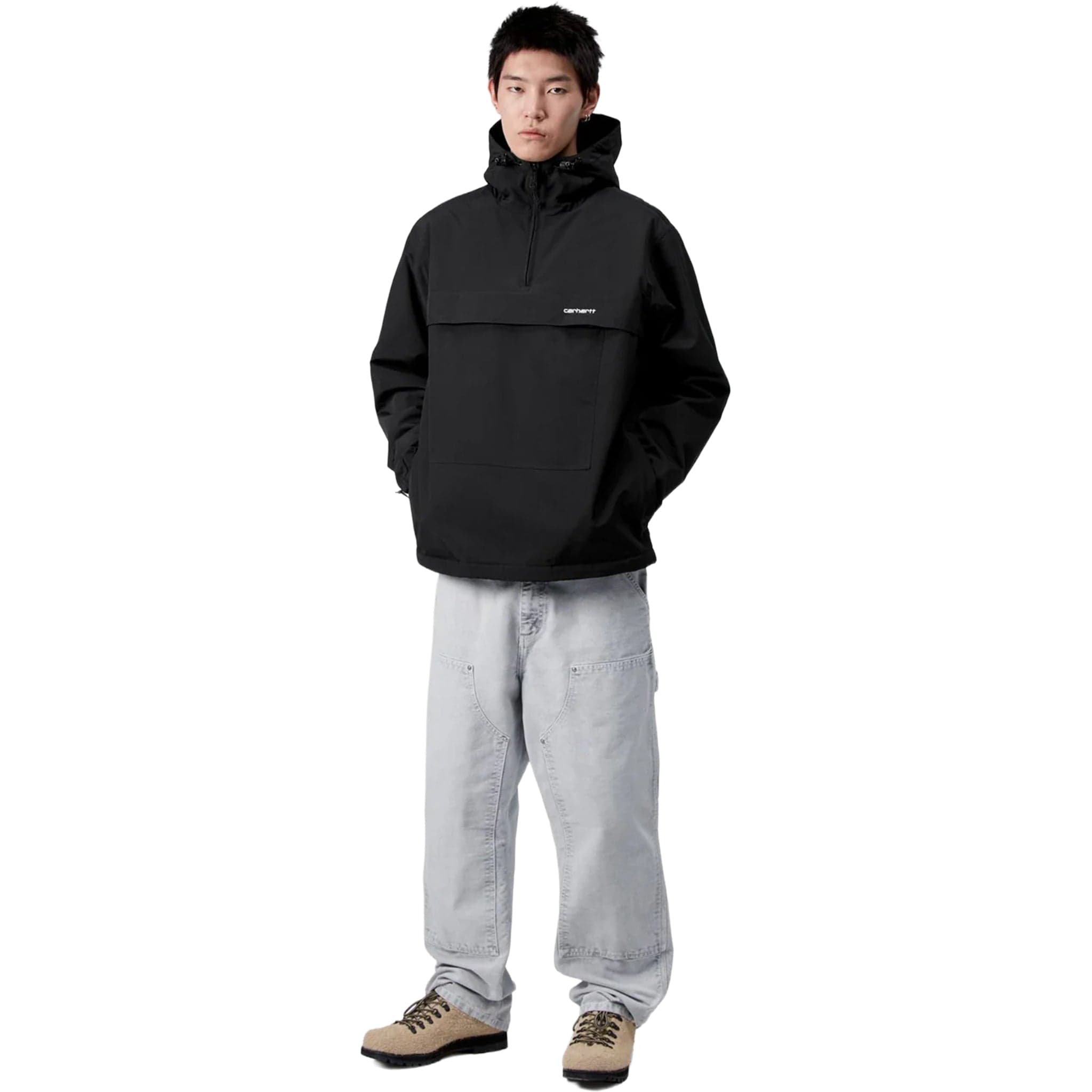 Carhartt WIP Windbreaker Pullover Black - Sanction Skate And Snow