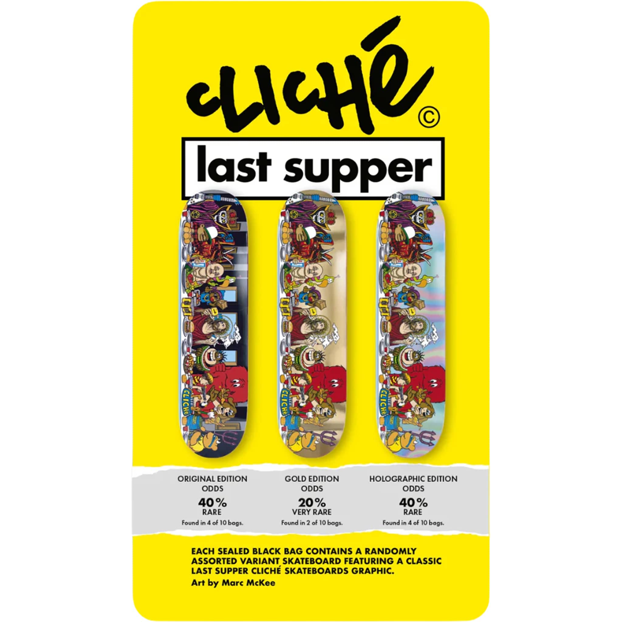 Cliché Last Supper Blind Bag Skateboard Deck 8.5" Skateboard
