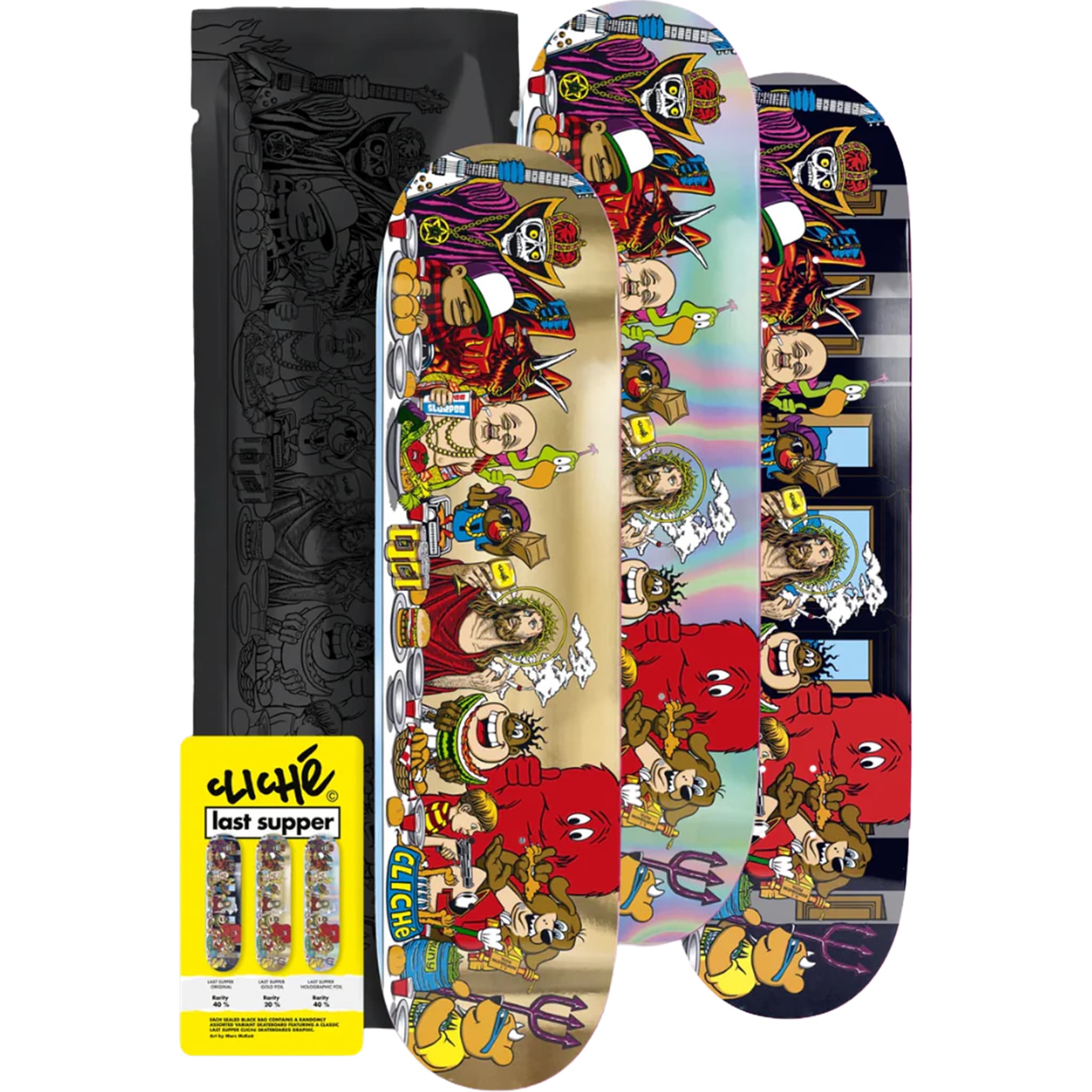 Cliché Last Supper Blind Bag Skateboard Deck 8.5" Skateboard