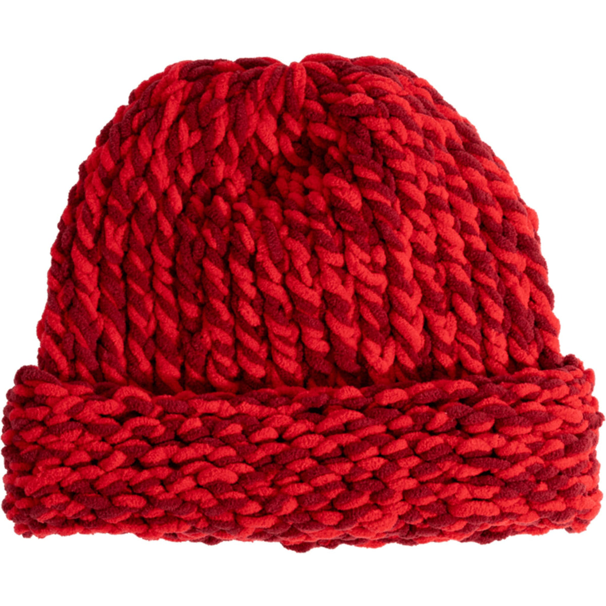Coal Lampshade Cuffed Beanie Red Marl Beanie