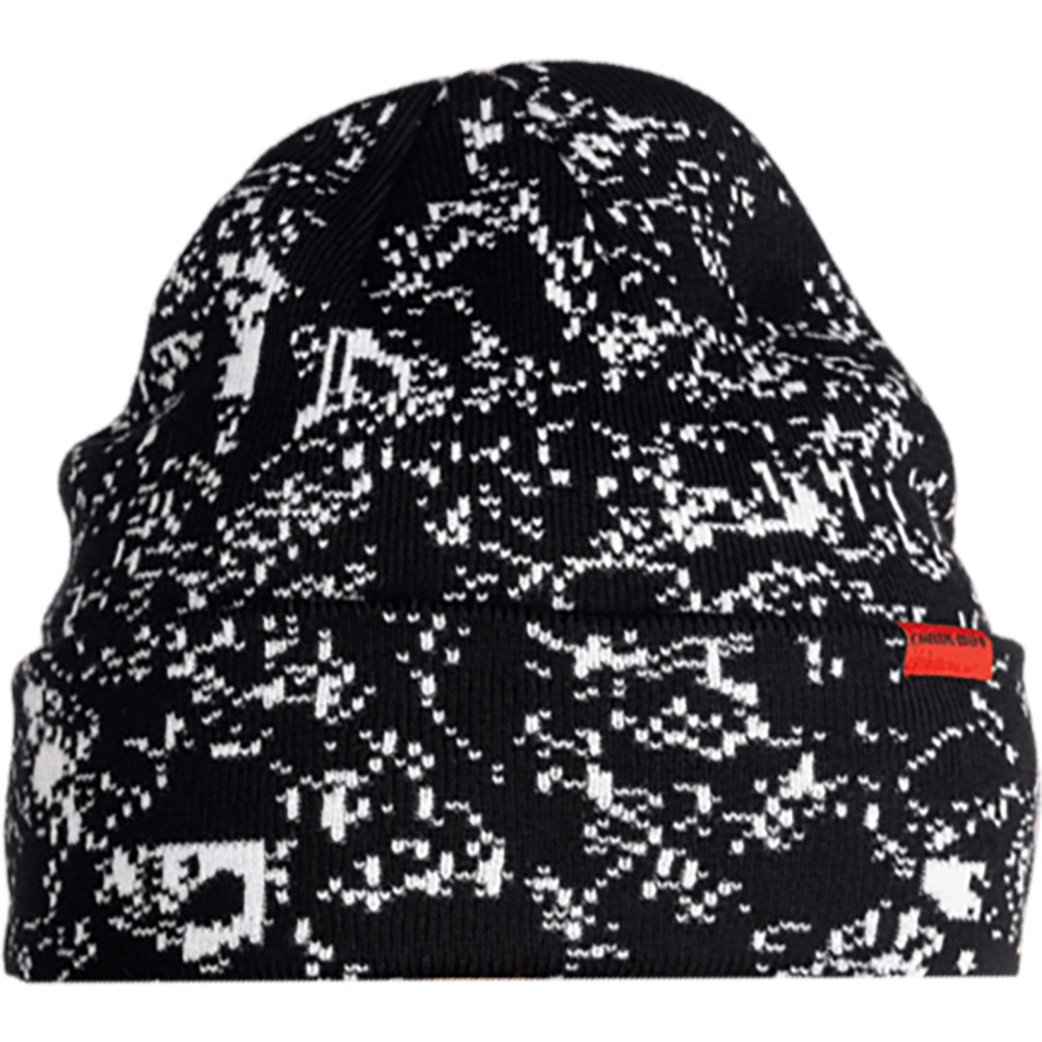 Corduroy Cell Camo Beanie Black Beanie