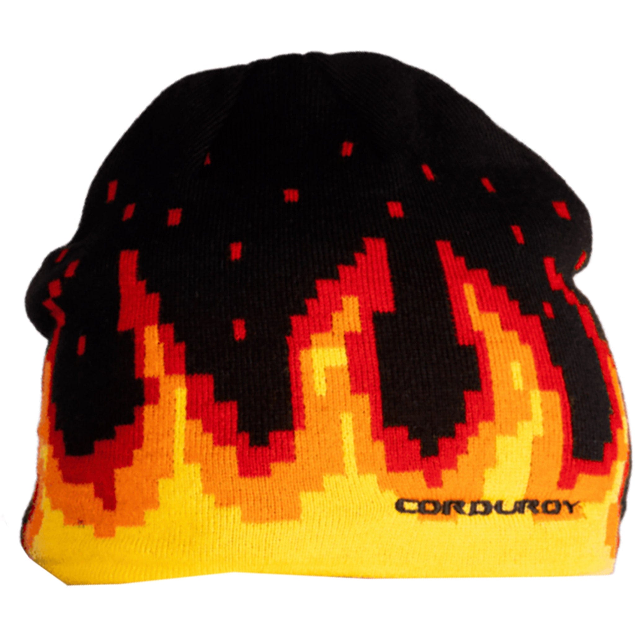 Corduroy Digi Flames Beanie Black Beanie