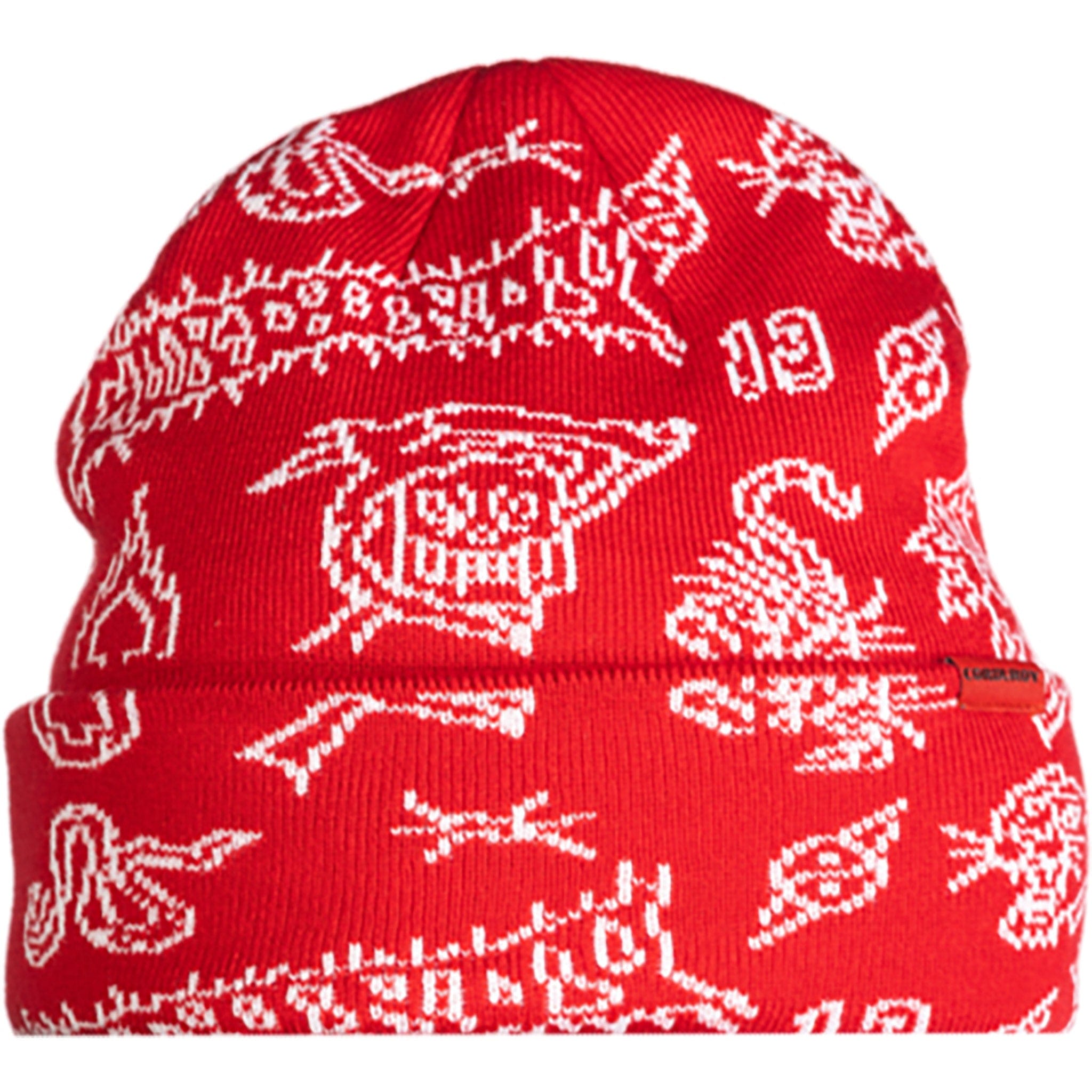 Corduroy Flash Beanie Red Beanie