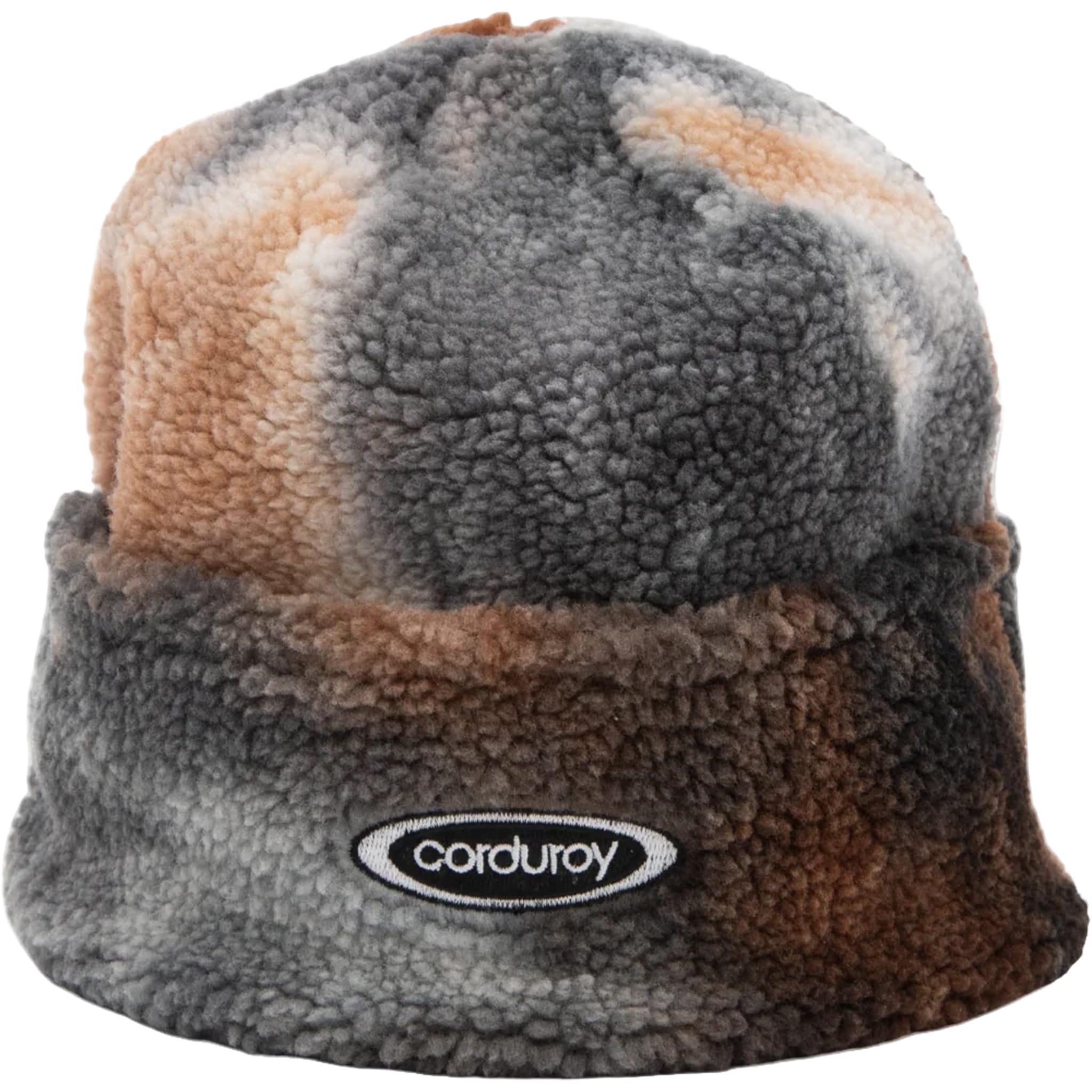 Corduroy Fleece Beanie Brown Beanie