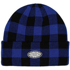 Corduroy Fuzz Beanie Blue Beanie