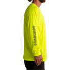 Corduroy Hi-Vis LS T-Shirt Safety Green T Shirt