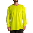 Corduroy Hi-Vis LS T-Shirt Safety Green T Shirt