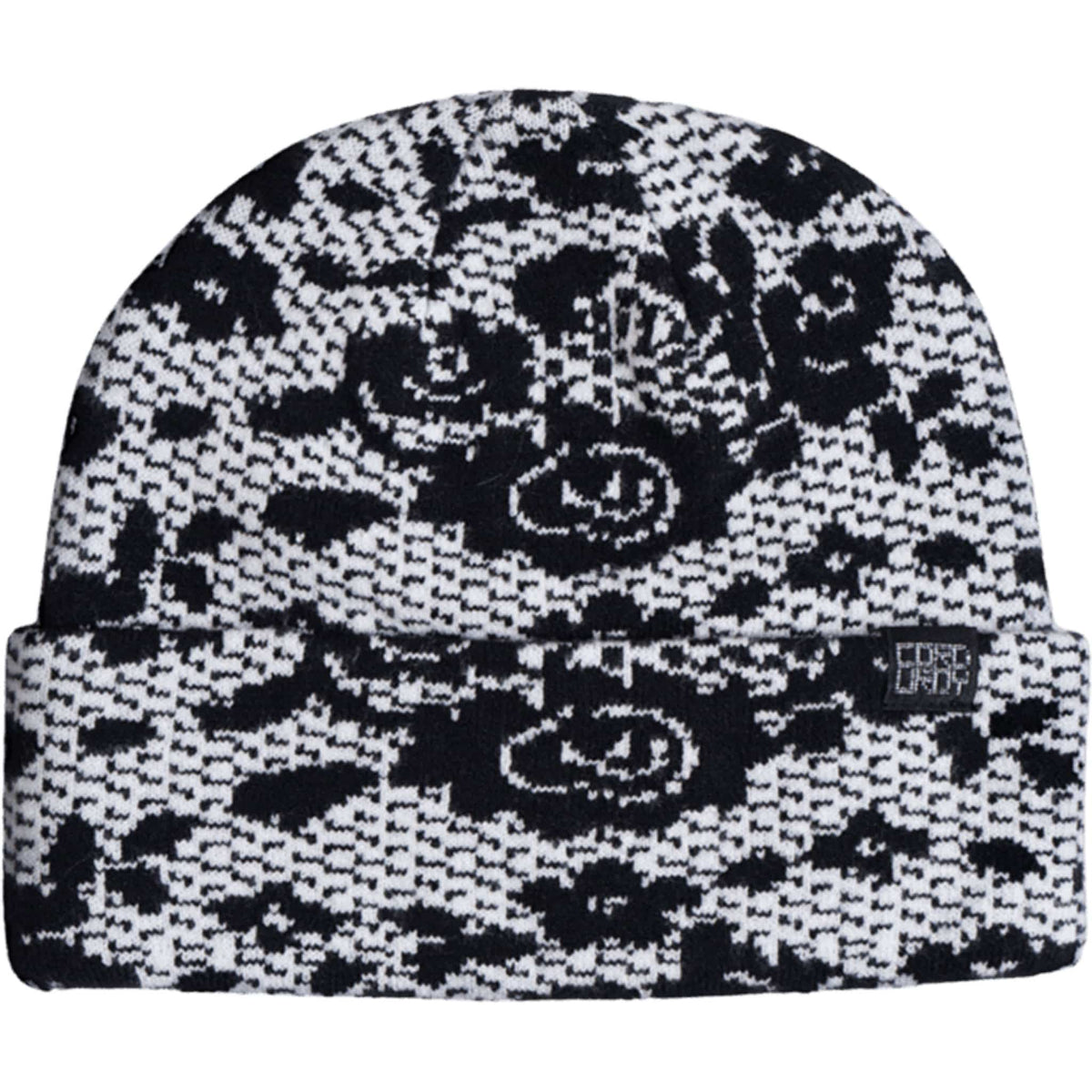 Corduroy Lace Beanie White Beanie