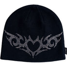 Corduroy Shine On Skully Beanie Black Beanie