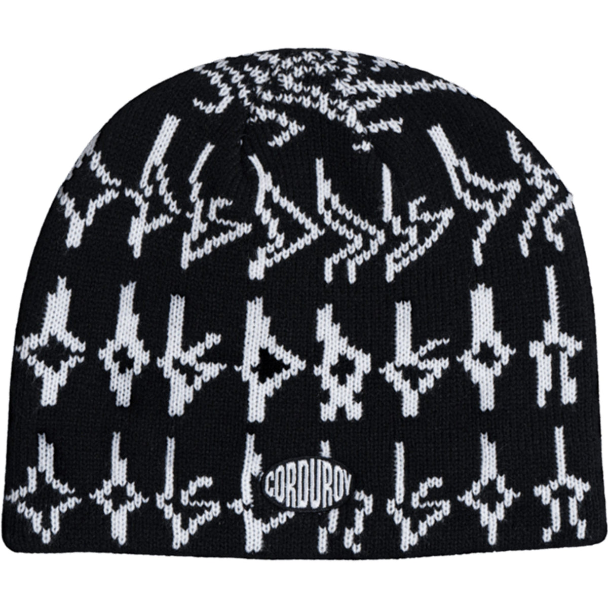 Corduroy Tracers Skully Beanie Black Beanie