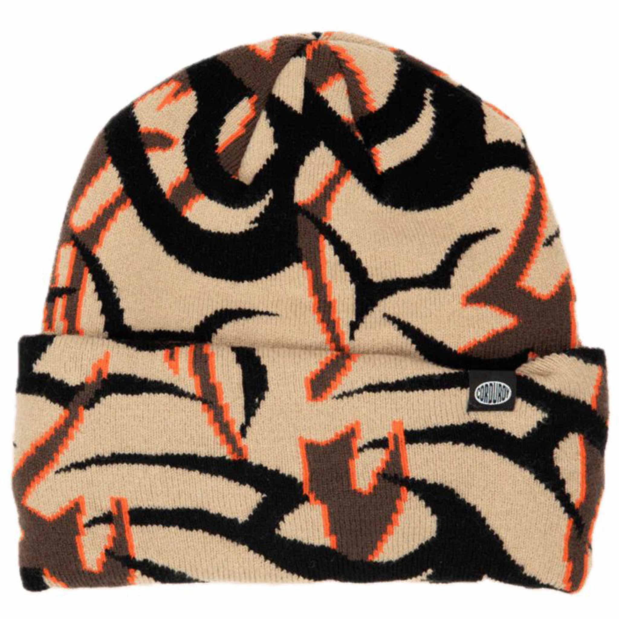 Corduroy Tribal Camo Beanie Khaki Beanie