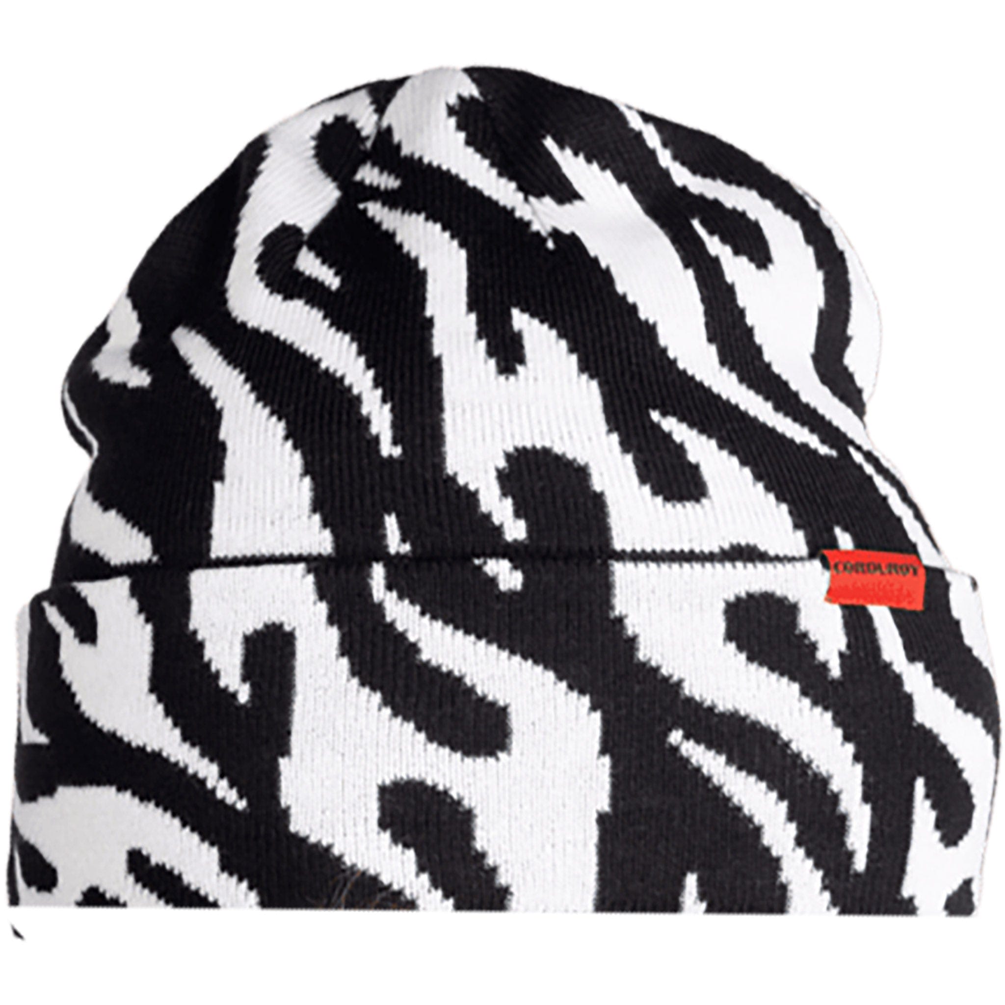 Corduroy Tribal Flames Beanie Black Beanie