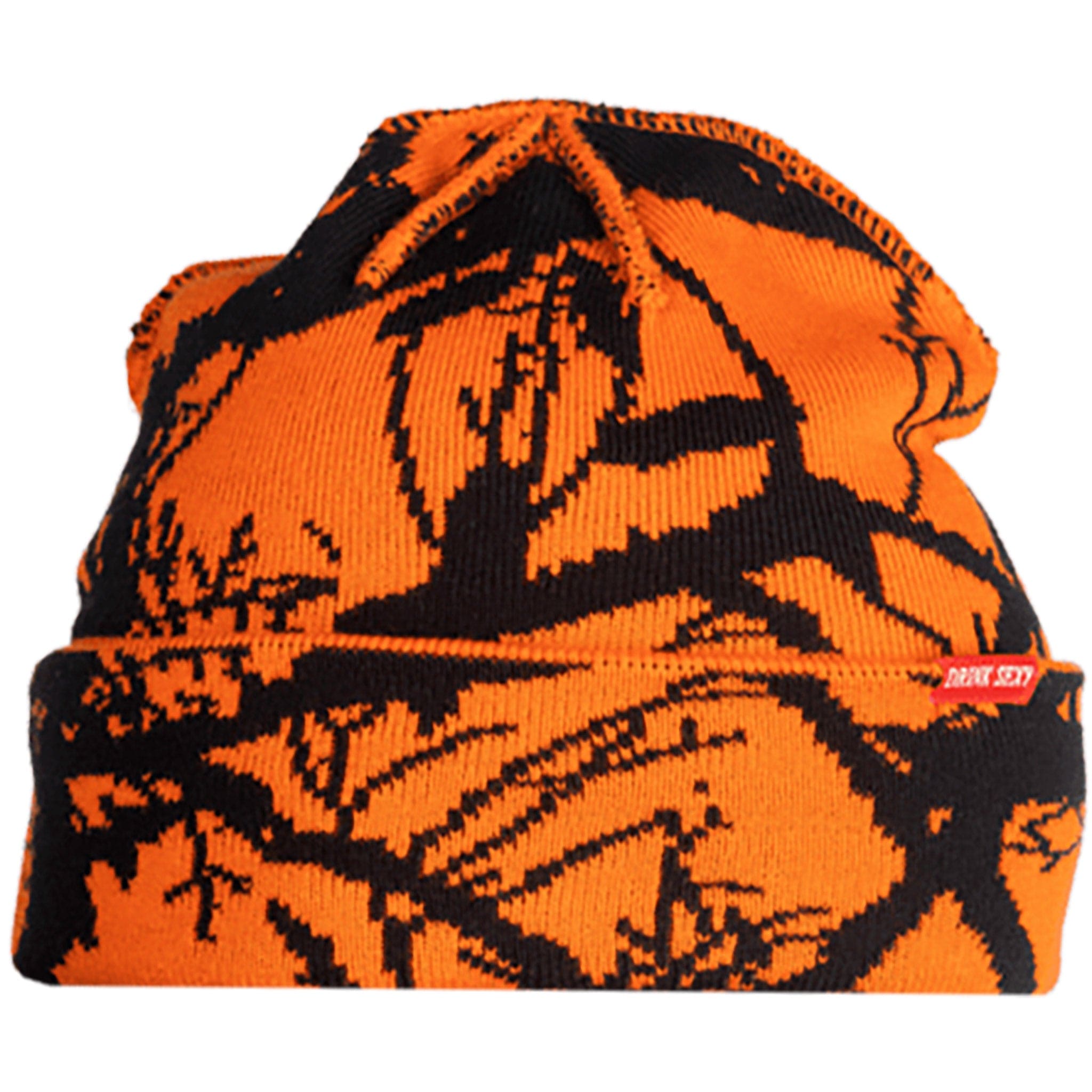 Corduroy Twig Camo Beanie Safety Orange Beanie