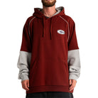 Corduroy Twofer Hoodie Maroon Sweatshirts